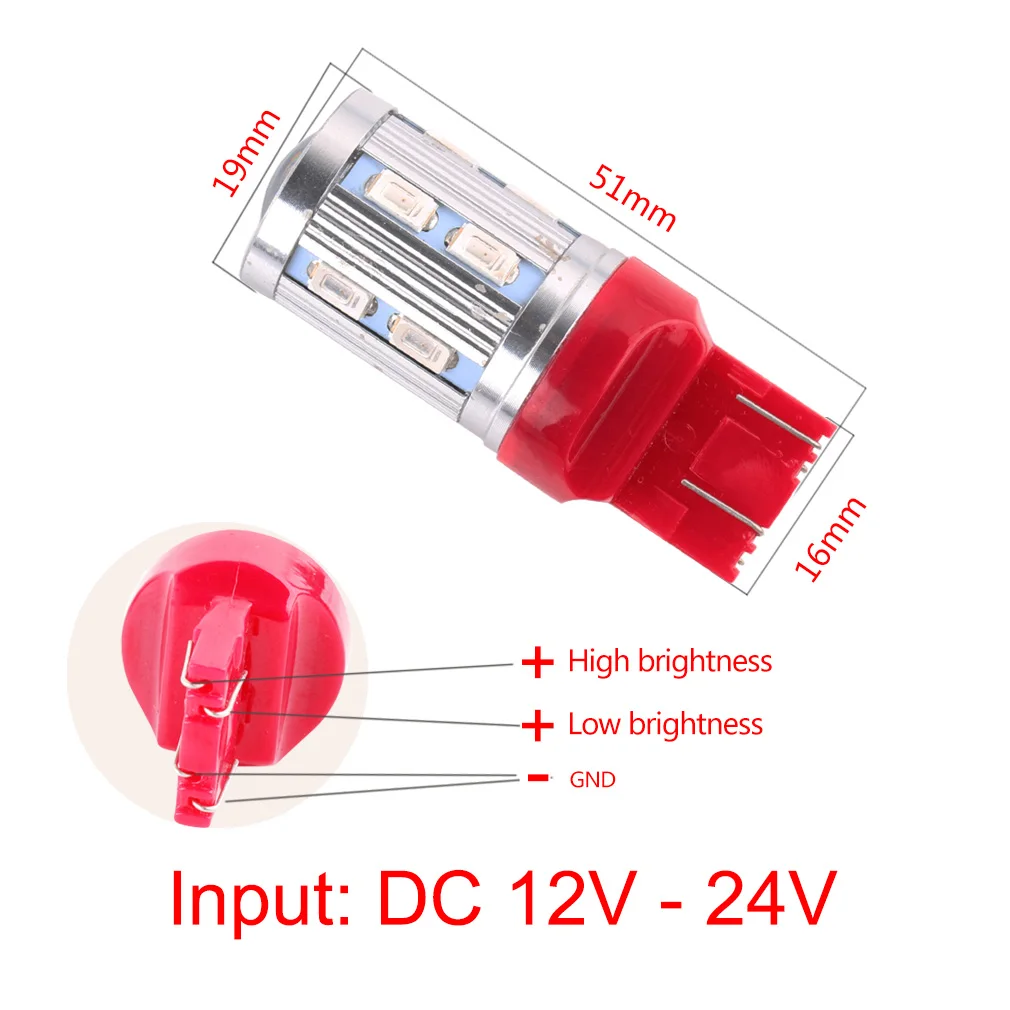 1 шт. Автомобильные светодиодные лампы T20 7443 7440 12 SMD 5730 W21/5 Вт 5 Вт|car light source|t20 7443t20 |