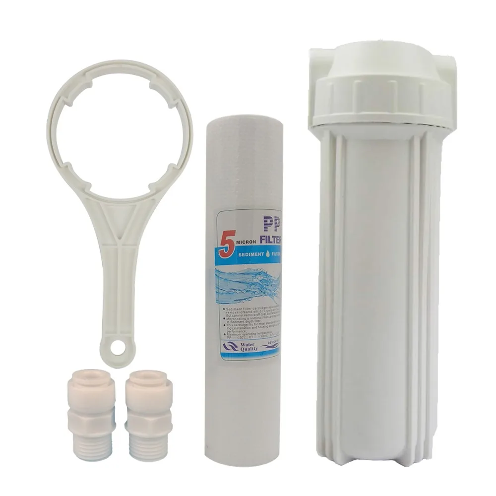 Предфильтр воды 10 дюймов длинный очиститель воды фильтр для воды, PPF хлопок одноступенчатый предфильтр