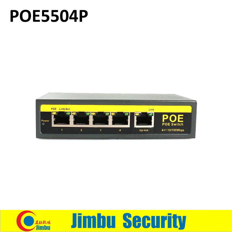 Cctv камера 5-Порты и разъёмы 10/100 Мбит/с POE коммутатор 100 м расстояние DC48V Мощность выход IEEE 802.3af общая Мощность Consumption120 W
