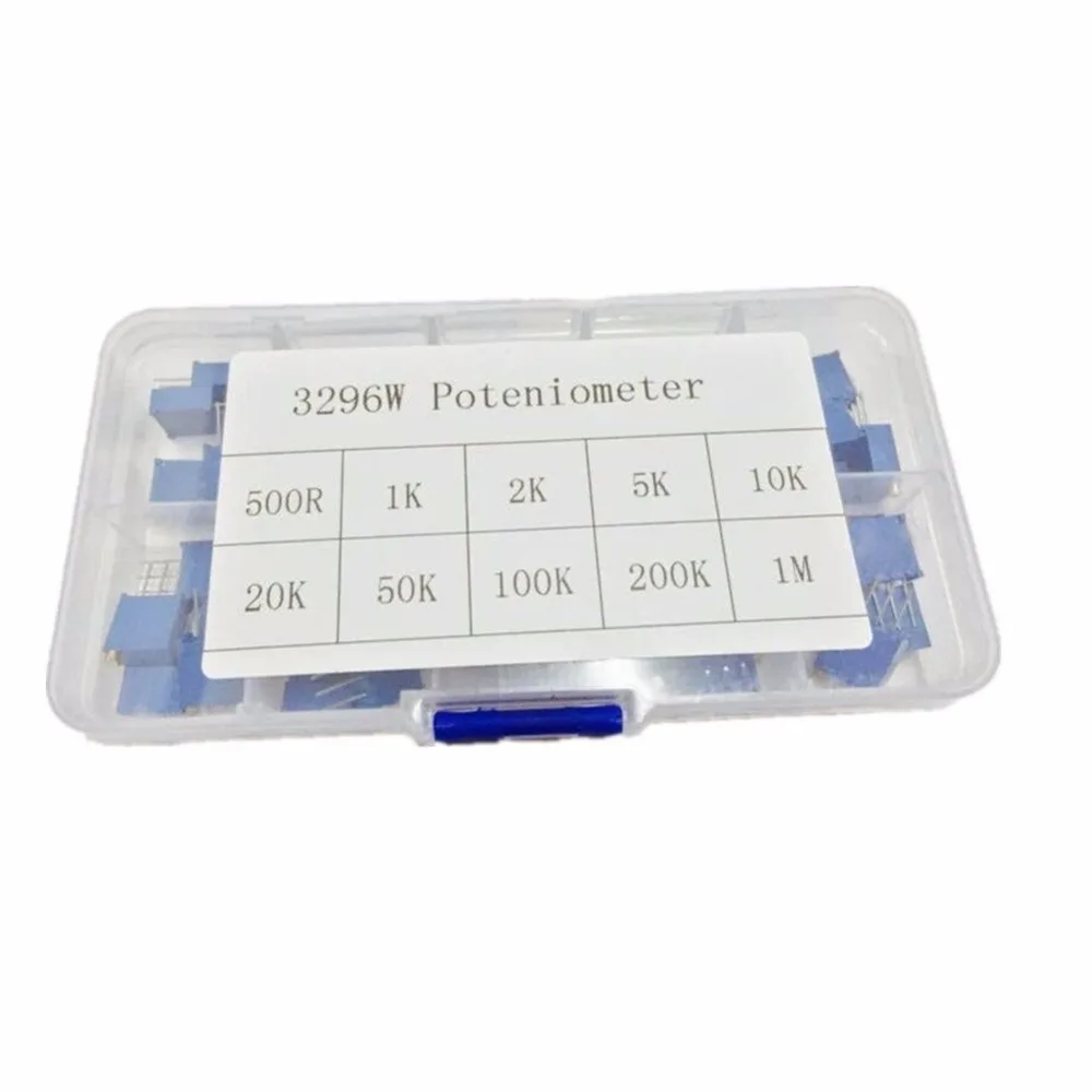 50 шт. набор потенциометров 3296 Вт высокоточный переменный резистор с электронной
