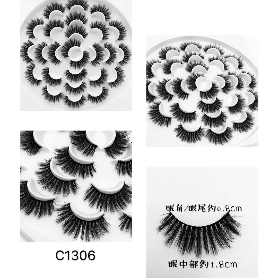 3/5/7/13Pairs3D норки волосы Накладные Eyelashes15-25 мм ресницы толстые длинные тонкие пышная Праздничная не тестировано на норковые ресницы инструменты для макияжа