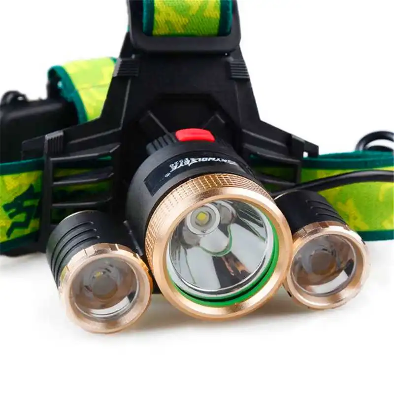 9000Lm 3X XML T6+2R5 LED Headlight Flashlight 18650 Torch Light Lamp powerful led flashlight head #4S5 | Освещение