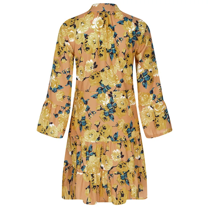 Женское платье-рубашка с длинным рукавом JAYCOSIN повседневное Свободное платье