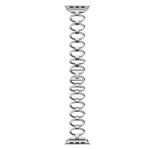 Silver Ремешок из нержавеющей стали для Apple Watch band 44 мм 42 мм 38 мм 40 мм iwatch series 5 4 3 2 1 браслет на запястье металлический ремешок для часов - Цвет ремешка: Silver