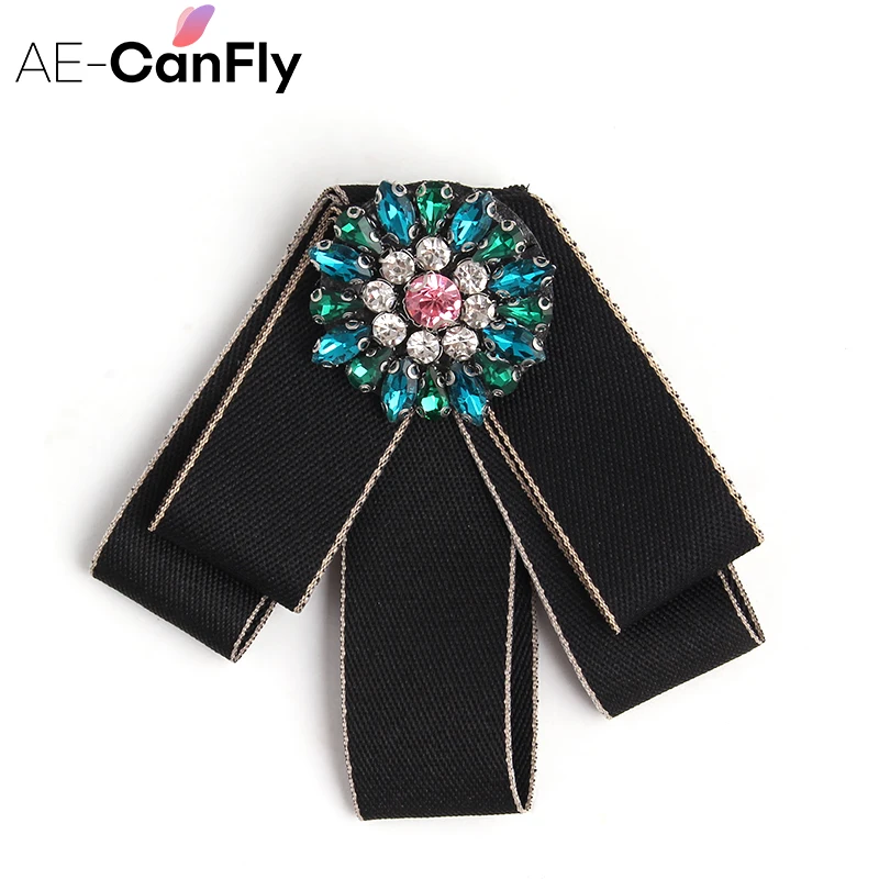 Винтажные броши, лента, Хрустальный бант, ретро, свадьба, AE-CANFLY, подарок для женщин вечерние, бижутерия броши