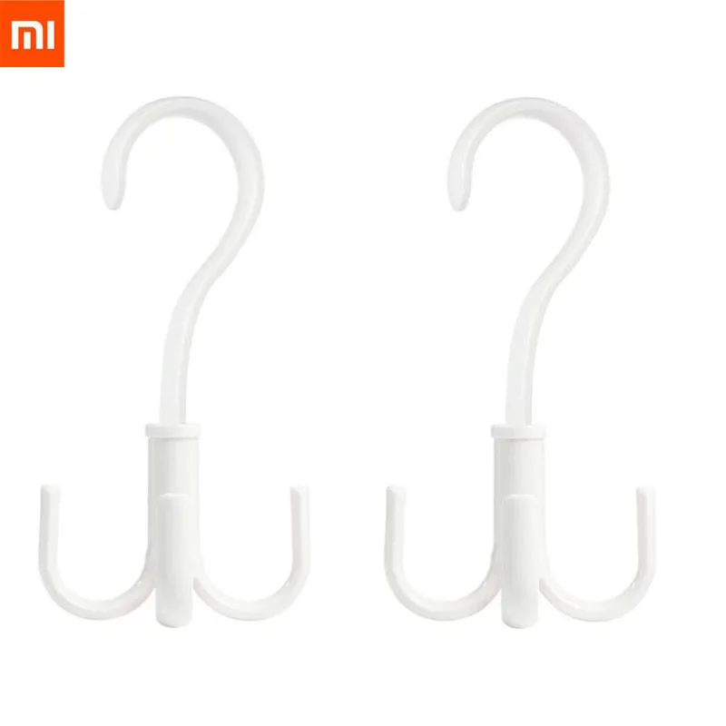 2 пакета Xiaomi 360 градусов вращающийся крюк четыре когти крючки влажная сухая