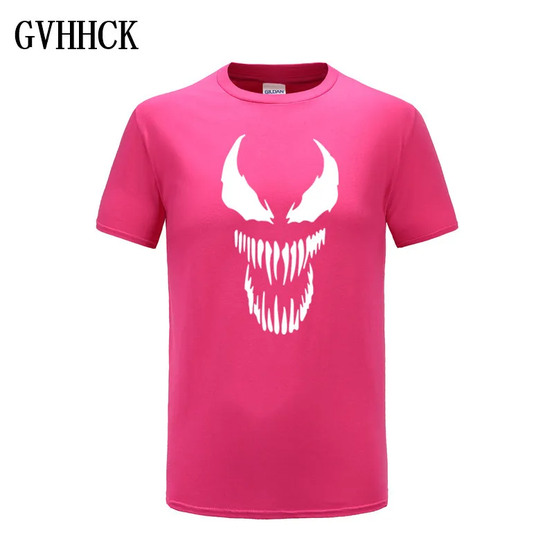 rose red Venom Футболка мужская мода футболка аниме оригинальность Человек-паук хлопок Футболка Европейский Размер Уличная фильм топы тройник - Цвет: rose red