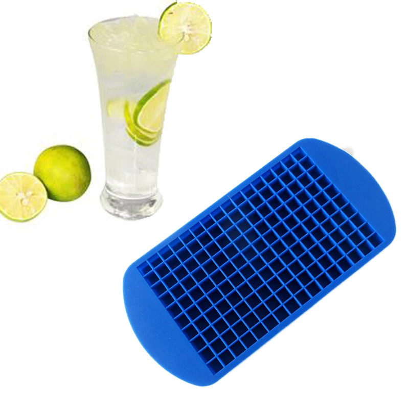 Новый безопасный 160 кубиков льда мини Кубик Пудинг силиконовый поднос Плесень