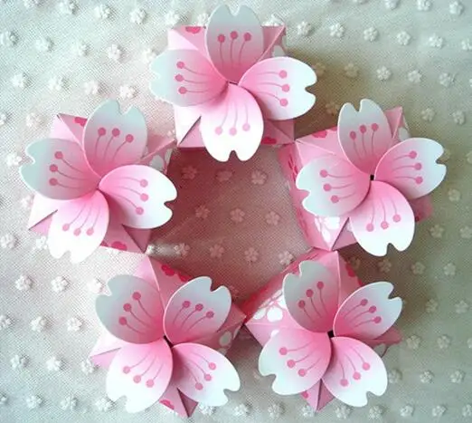 Креативные вишневые цветы для свадебвечерние конфеты драже коробка милый