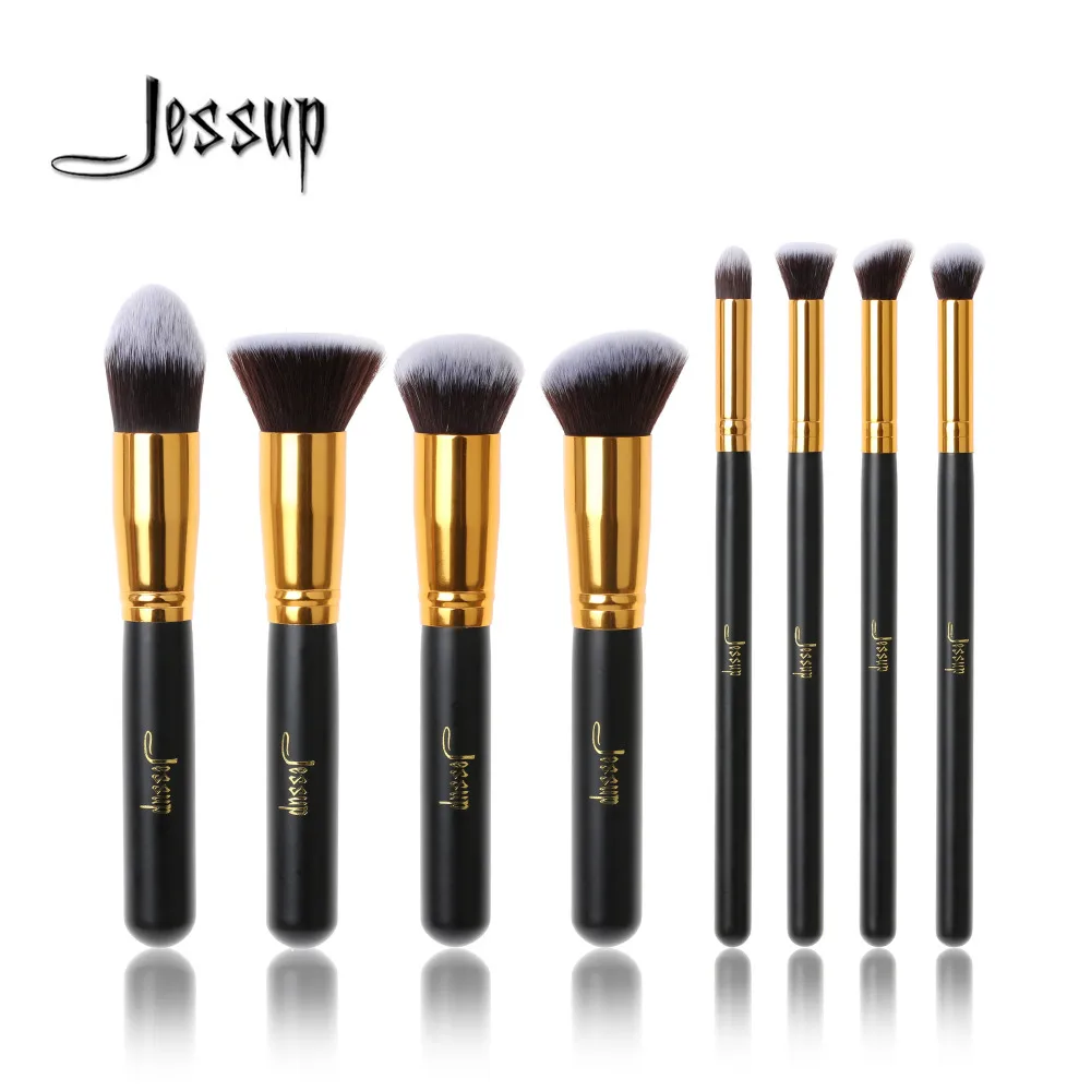 Бренд jessup профессиональный 8 шт. черный/золотой тональный крем румяна жидкая