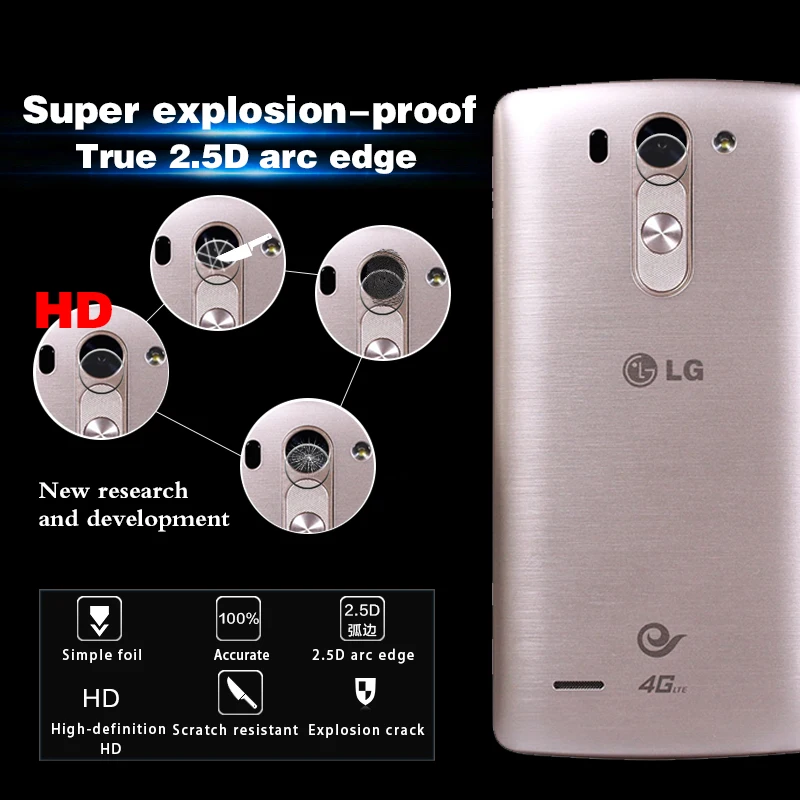 Ультра тонкая задняя Камера объектив из закаленного Стекло пленка для LG G3mini G3 Beat