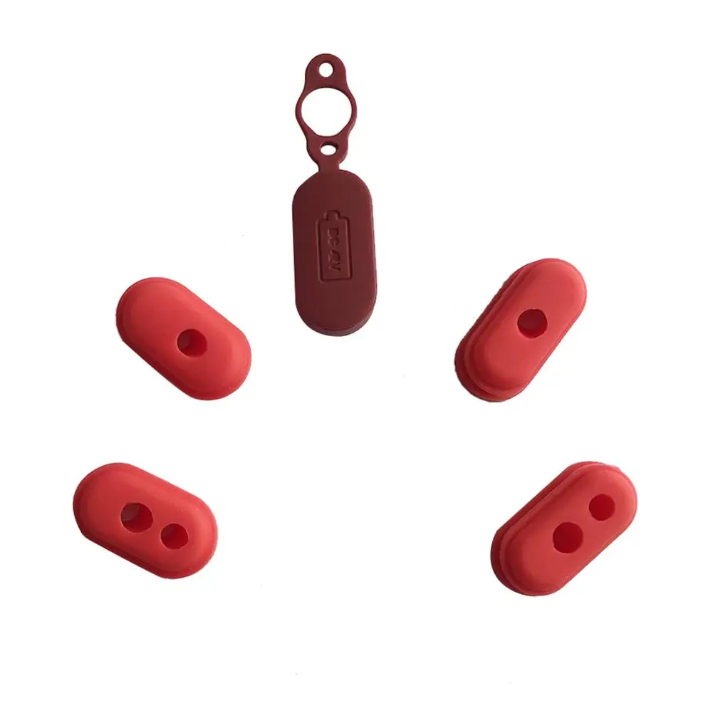 Зарядный порт пылезащитный Разъем водонепроницаемый красный цвет складной