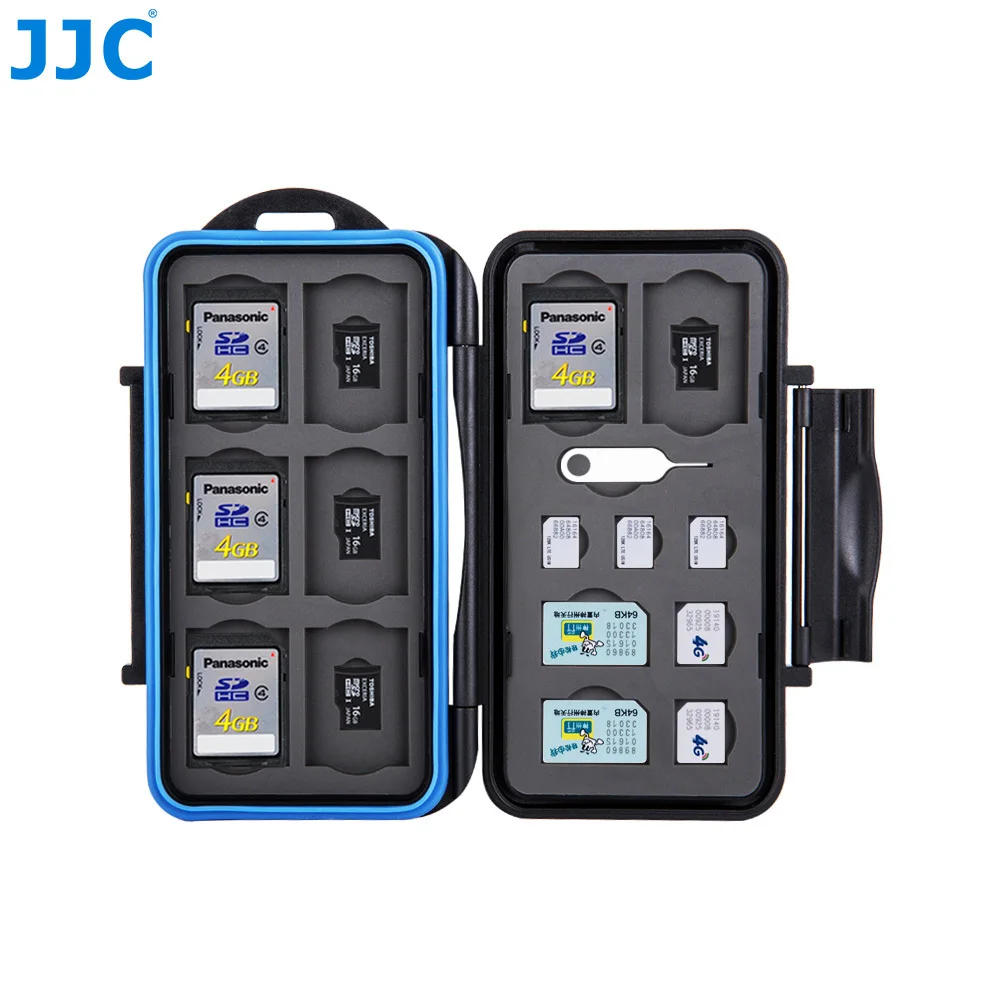 JJC чехол для карты памяти SIM/Micro SIM/Nano SIM/SD/SDHC/TFStorage для iPhone 8/8 Plus/X/7 Plus/6 карт водостойкая коробка