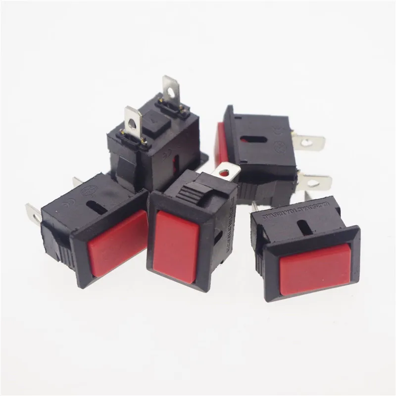 5 шт ВЫКЛ-(ВКЛ) 2 Pin NO 6A 250VAC 10A 125VAC Мгновенный кнопочный клавишный переключатель |