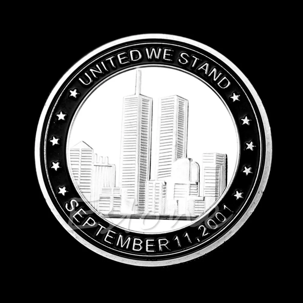 1 шт. Посеребренная монета 9 11 пробы United We Stand памятная для коллекции монет|collect