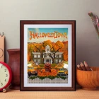 Хэллоуин городок плакат и Печать Классическая фантазия семья комедия фильмы Холст Картина Настенная картина для гостиной домашний декор