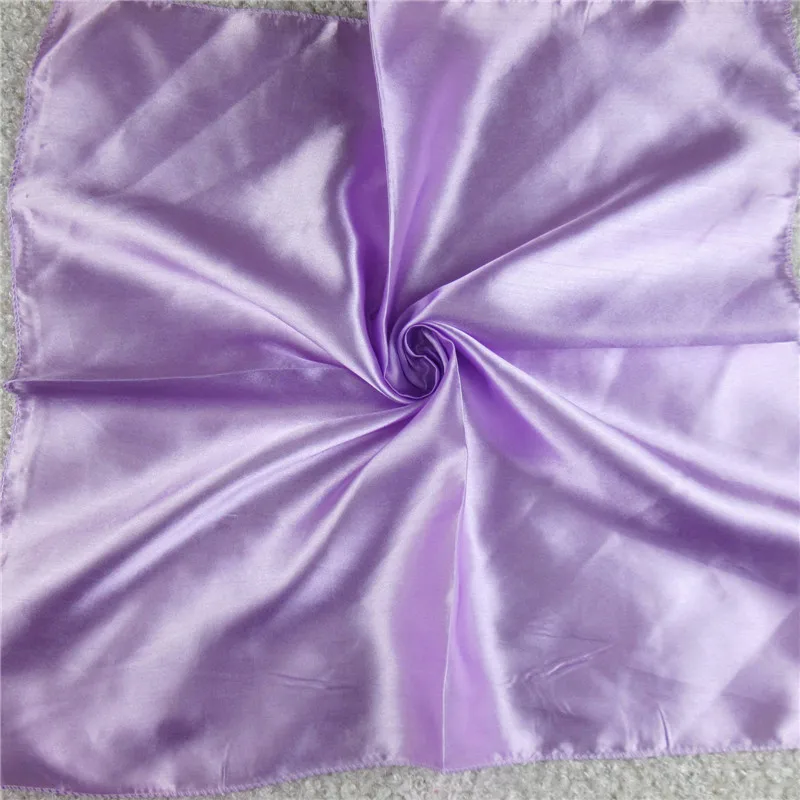 Женская конфеты Цвета однотонного шелка-сатина платок небольшой площади шеи