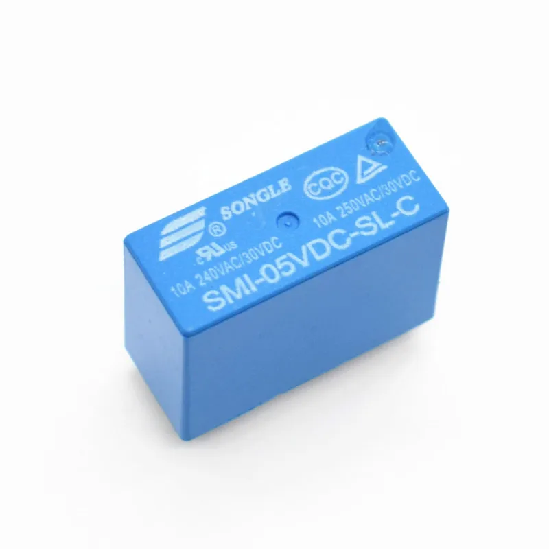 Мощность реле SMI-05VDC-SL-C SMI-12VDC-SL-C SMI-24VDC-SL-C 5 В, 12 В, 24 В постоянного тока, 10A 5PIN реле - Габаритные размеры: 5V