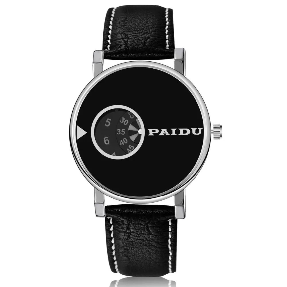 Watch Men Luxury PAIDU Brand Watches Leather Straps Man Black White Sports Clock relogio masculino montre saat | Наручные часы