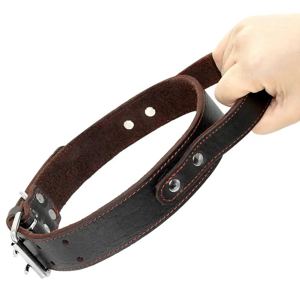 TPFOCUS растягивающийся кожаный для собак ошейник Регулируемый шеи аксессуары