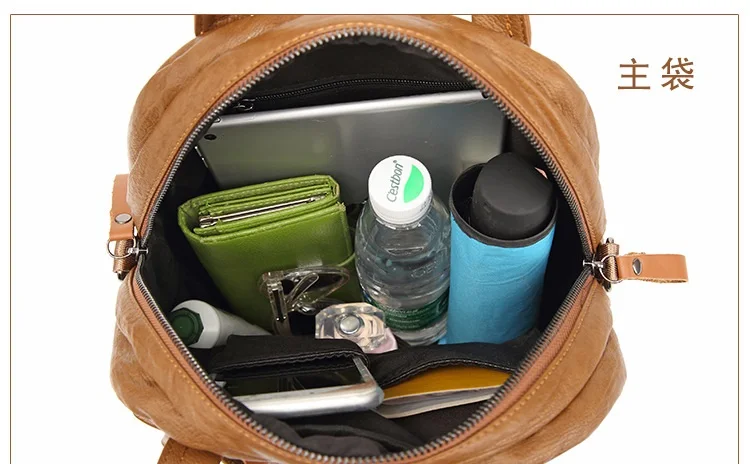 Кожаный женский рюкзак популярный стиль женская сумка для ноутбука девочек Mochilas