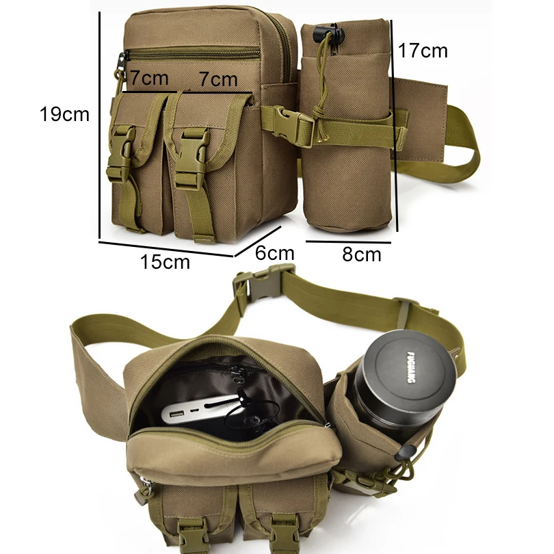 Многофункциональная поясная сумка для мужчин винтажная холщовая дорожная с