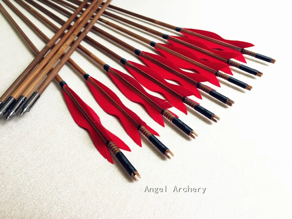 Хорошее качество стрельбы из лука бамбуковые стрелы для охоты ручной работы