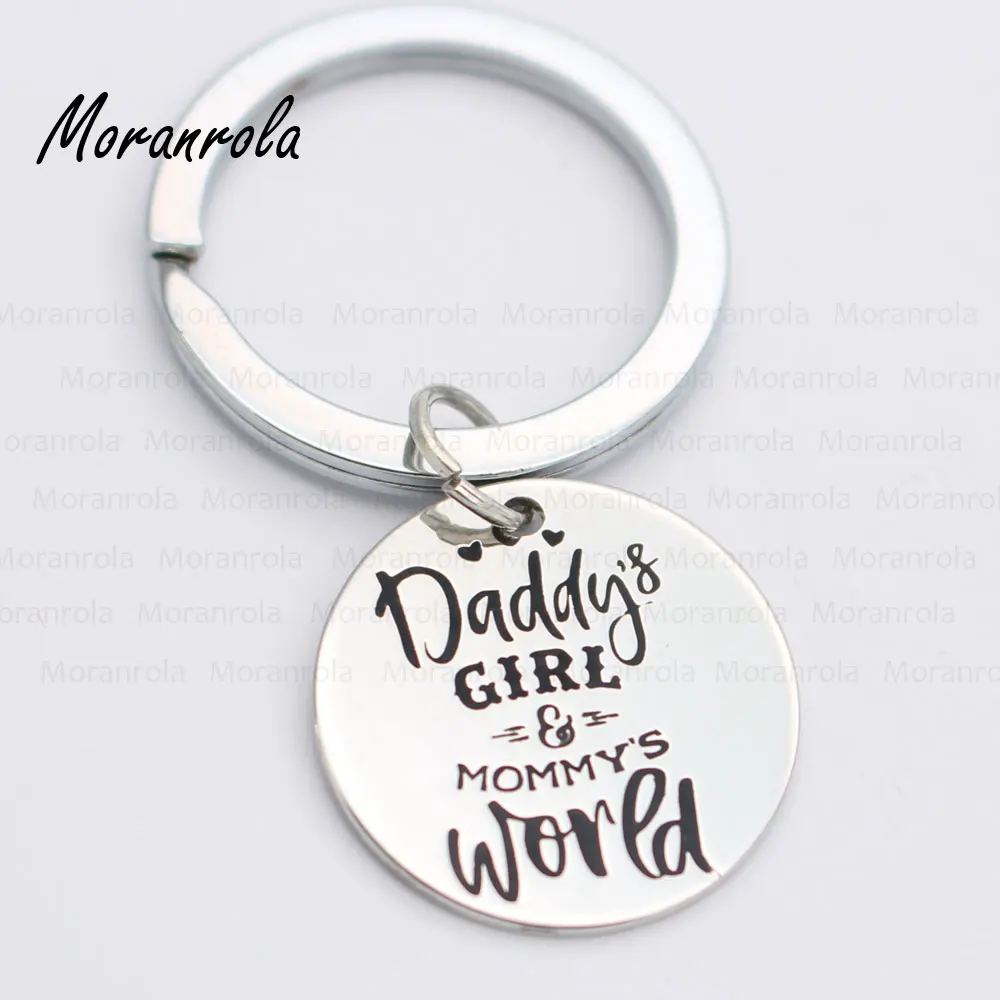Новый Медный брелок с надписью Daddy's Girl and Mommy's World очаровательные ювелирные