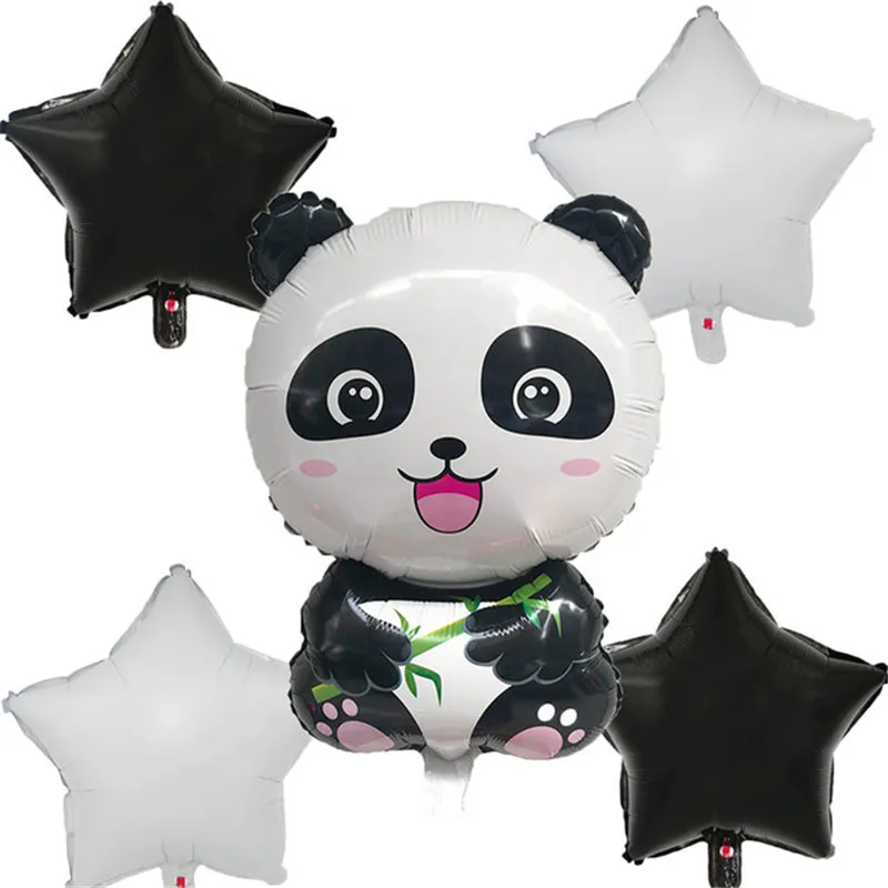 5pcs mix balloon 2 Мультяшные воздушные шары из фольги с пандой, воздушные гелиевые воздушные шары для вечеринки в честь Дня Рождения, аксессуары для детского душа, детские игрушки - Цвет: 5pcs mix balloon 2