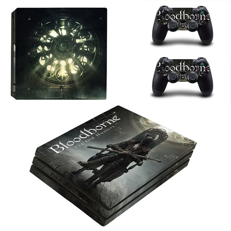 YSP4P-1303 PS4 Pro Skin Bloodborne Skins Play station 4 Pro sticker PS 4 Pro sticker s для игровой консоли и двух контроллеров - Цвет: YSP4P-1303
