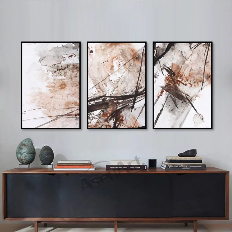 Постер в скандинавском стиле абстрактные линии современные картины холст