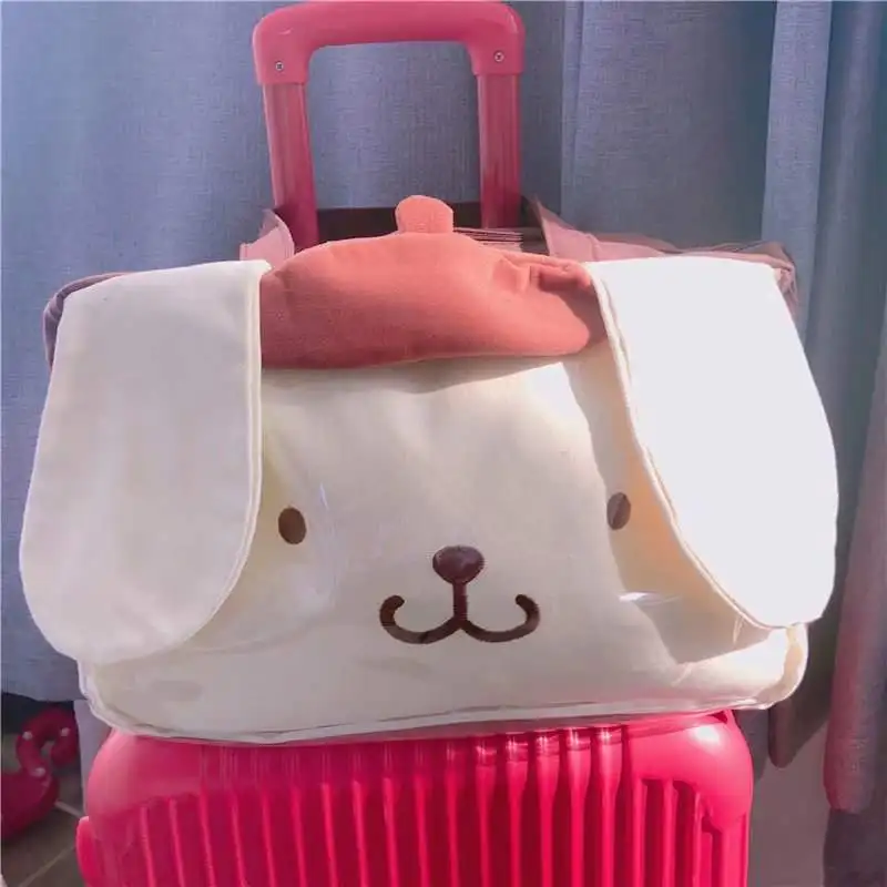 Pom Pom Purin Милый мультфильм Cinnamoroll pompurin My Melody дорожная сумка с колесиками тканевая сумка для компьютера для женщин девочек ручной Багаж вместительная спортивная сумка сумки - Цвет: Pom Pom Purin