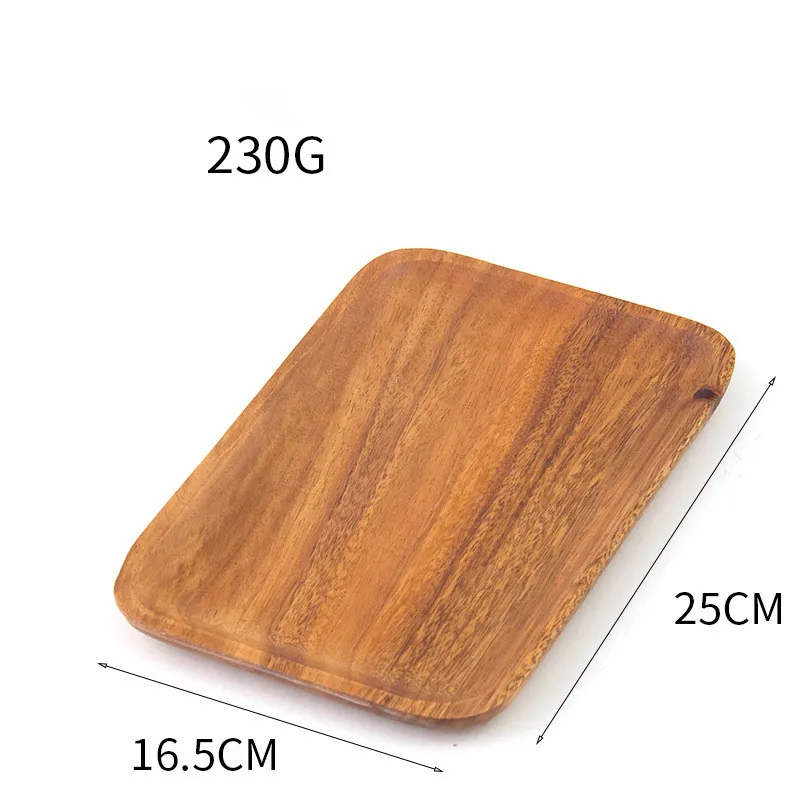 Фиолетовый Утолщенная деревянная чаша тарелка фруктовое блюдо, тарелка чайный поднос десертный ужин хлеб деревянные тарелки - Цвет: Фиолетовый