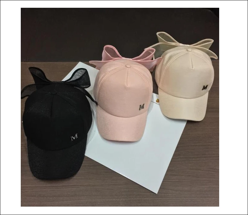 Snapback, с большим бантом, сетчатая Женская бейсбольная кепка, M mark, розовая сетчатая шляпа с бантом, летняя женская кепка, s, брендовая, для взрослых, козырек, женские солнцезащитные шапки