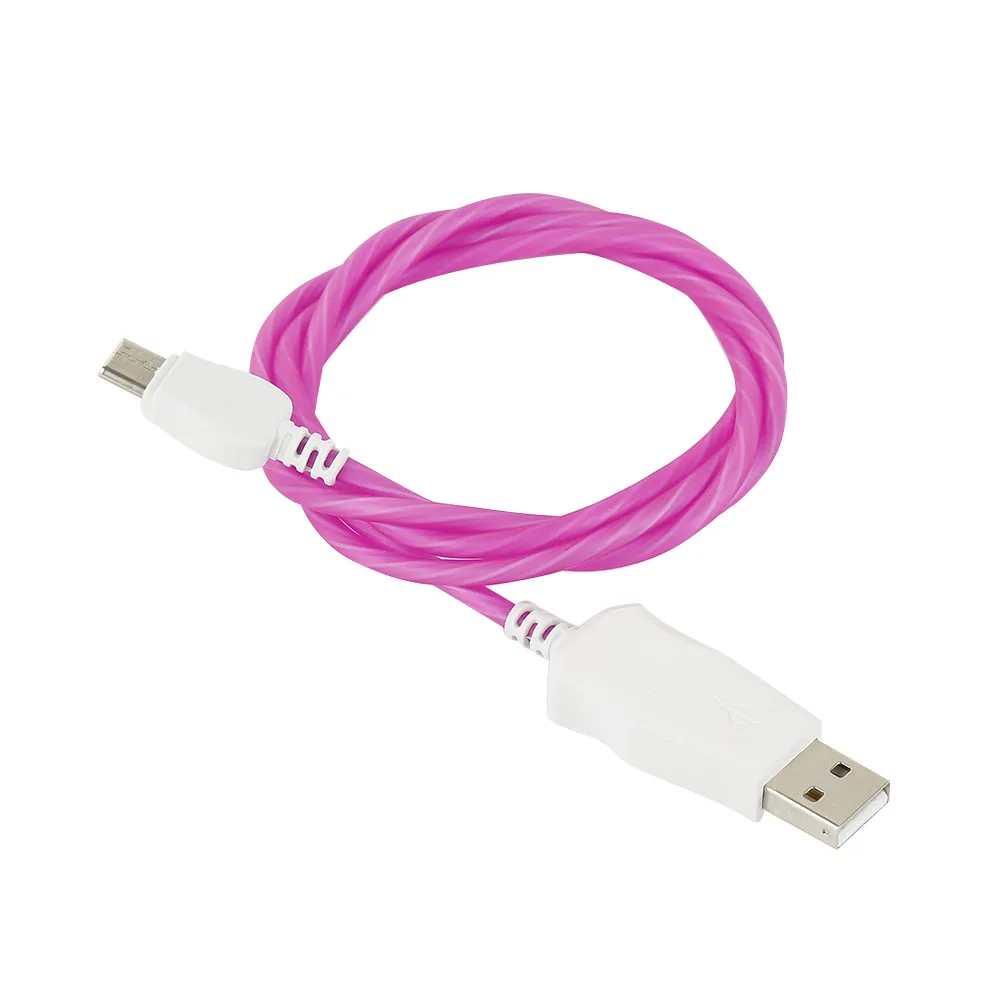 Фиолетовый Кабель Micro USB 1 м, кабель для быстрой зарядки и передачи данных, usb-кабель для синхронизации данных для Android, адаптер, кабель для зарядки для samsung - Цвет: Фиолетовый