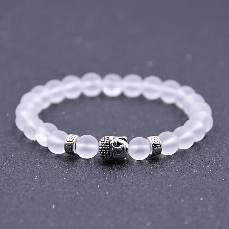 pulseira Будда браслет бусины браслеты для женщин Pulseira Masculina мужские ювелирные изделия Feminina Bileklik Эластичный Браслет Bijoux Jonc браслет - Окраска металла: pulseira