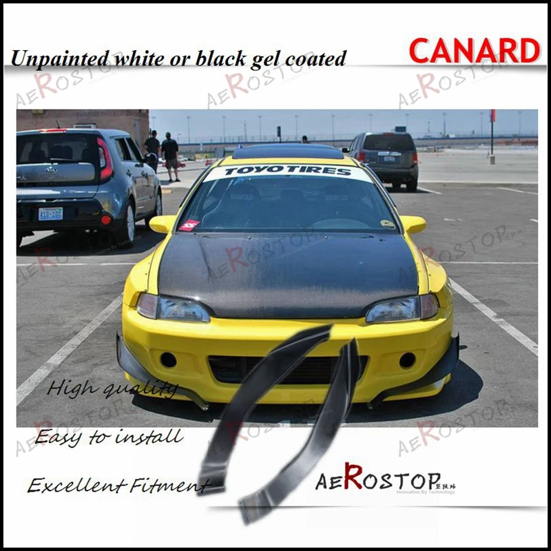 AEROSTOP Неокрашенная ракета RB BUNNY стильные обвесы Передняя CANARD для 92-95 CIVIC EG(хэтчбек
