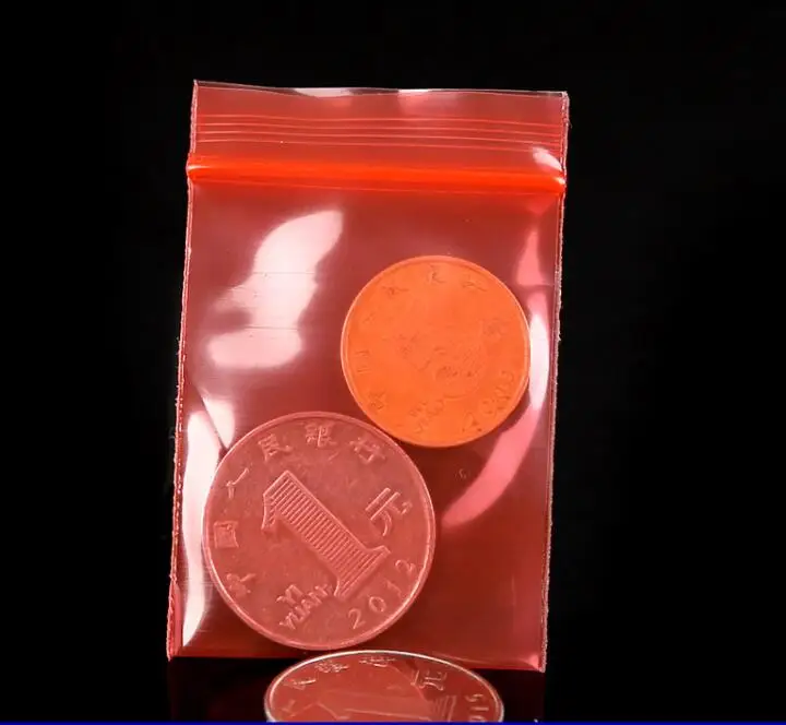 HARDIRON 500 шт, пять цветов, красный, желтый, синий, зеленый, оранжевое на молнии, герметичный пакет для хранения ювелирных изделий, пластиковая посылка Pouchs