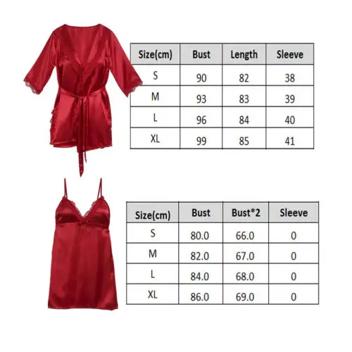 

New 2019 Sexy Lingerie Women Silk Lace Robe Dress Babydoll Nightdress Sleepwear