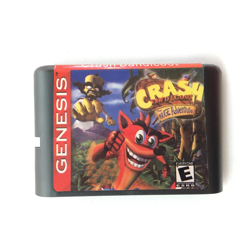 Crash Bandicoot для 16 битной игровой карты Sega MD Mega Drive видеоконсоли Genesis|Картриджи| |