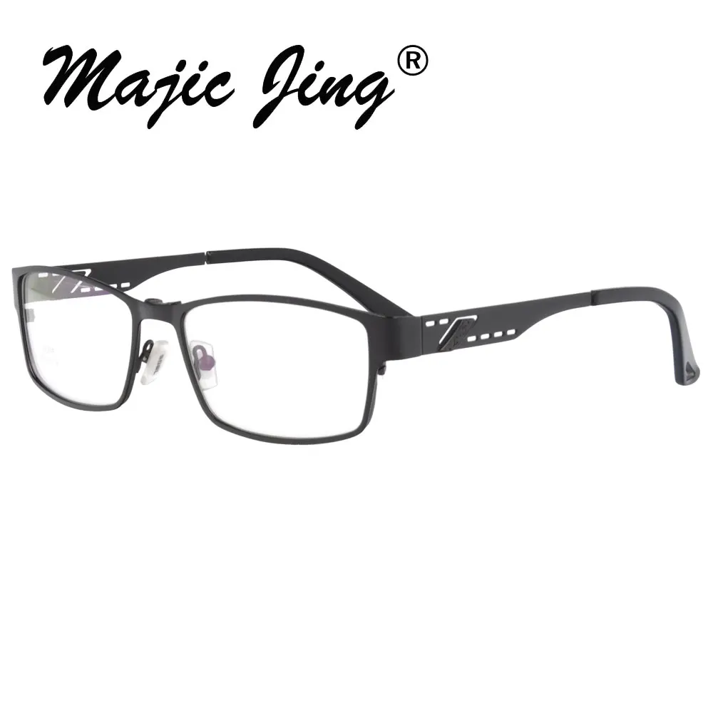 Мужские Полуободковые оптические очки Magic Jing металлические поляризационные с