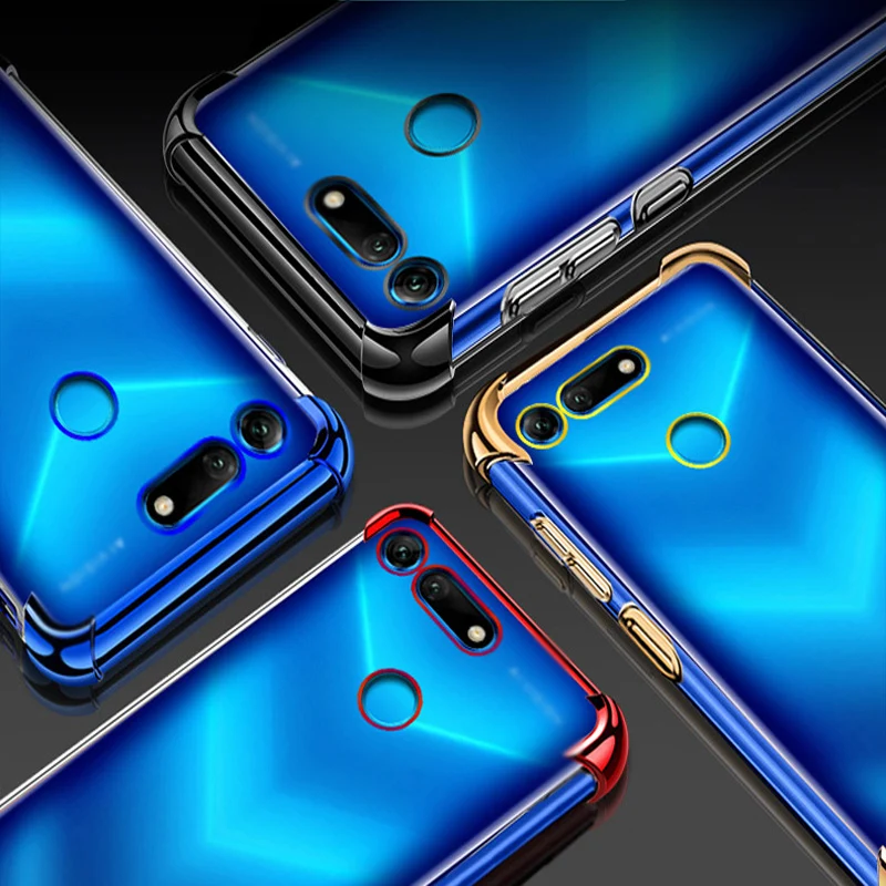 Чехол для Huawei Honor V20 силиконовый противоударный прозрачный | Мобильные телефоны и