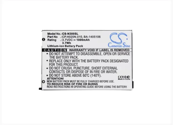 Аккумулятор Cameron Sino 1000 мАч для ACER C500 C510 C511 C530 C531 Ferrari Navigator JUNO ST N300 N310 N311 N320 N321