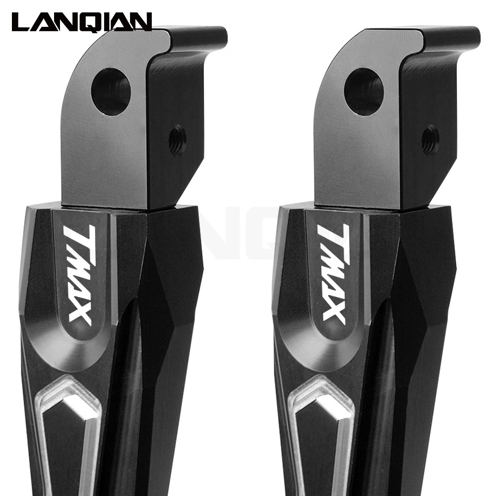 

For Yamaha XP 500 TAMX 500 Motorcycle Accessories CNC Aluminum Passenger Footrests Rear Foot Pegs With Logo XP500 TMAX500