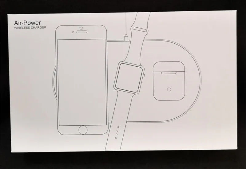 Три в одном Беспроводное зарядное устройство для AirPower apple watch быстро заряжает 5 в 2 а для iPhone 8 iPhone X xr xsmax беспроводной передатчик