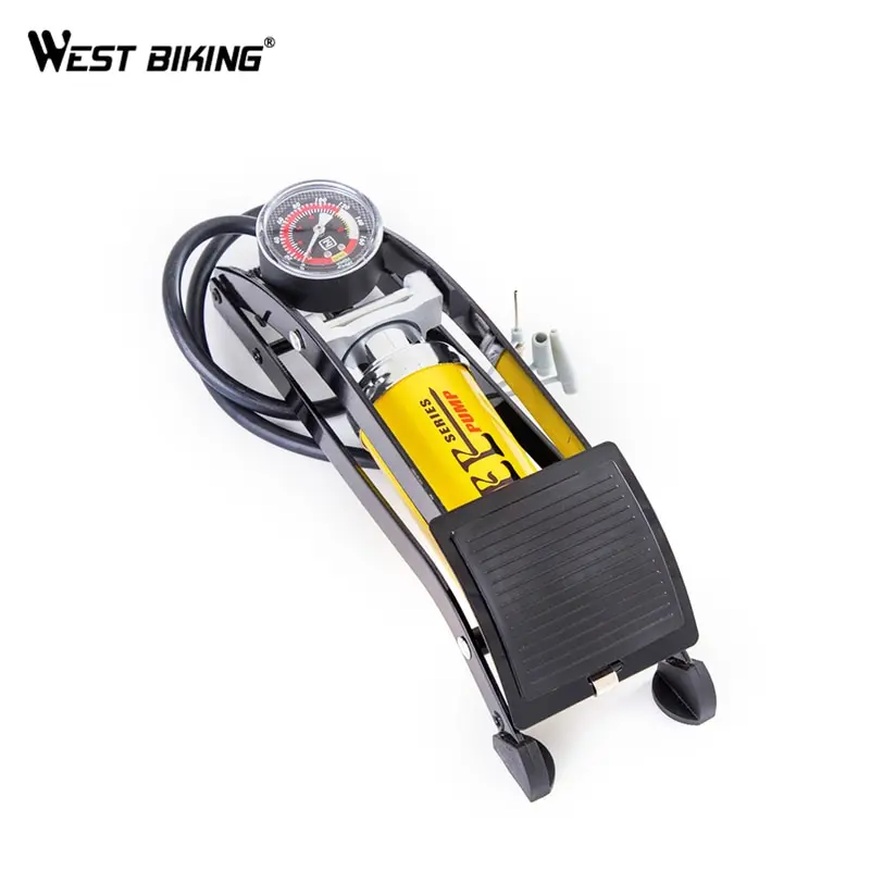 WEST BIKING 200 psi велосипедный напольный насос одноцилиндровый портативный ножной