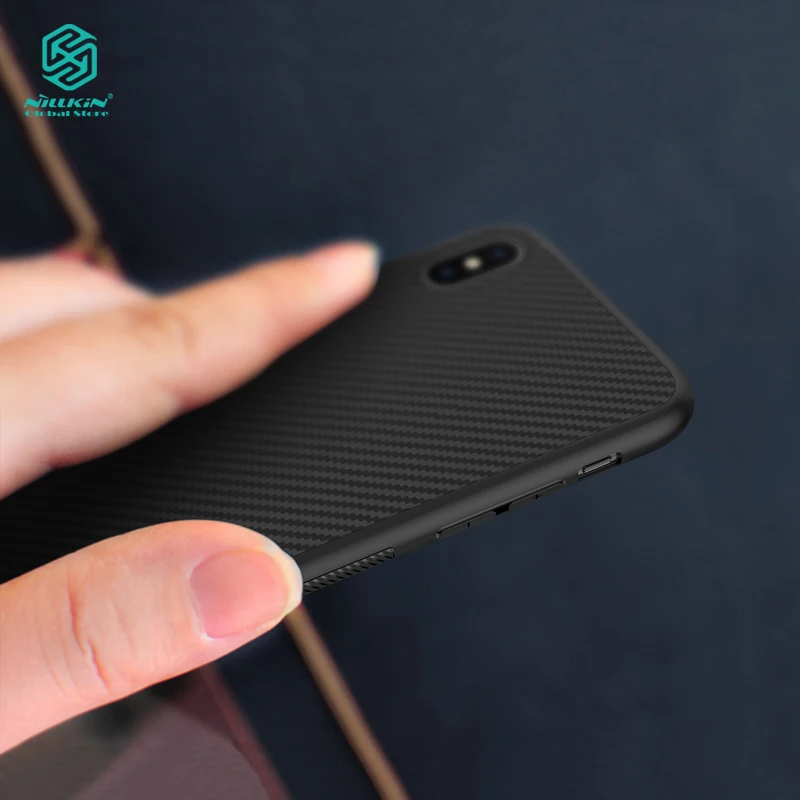 Чехол Nillkin из синтетического волокна для iPhone Xs Max Роскошный чехол телефона задняя