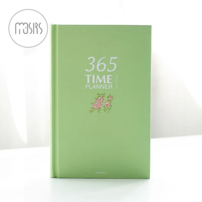 Корейский 365 дневник ежедневник записная книжка школьная Организация записная книжка 112 листов блокноты офисные школьные принадлежности подарок - Цвет: Зеленый