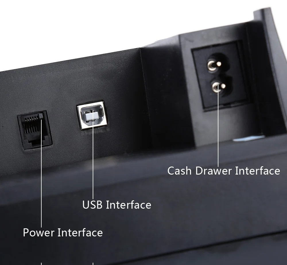 58 мм черный Термопринтер для чеков сканер штрих кодов USB POS принтер системы