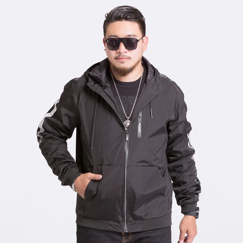 8XL 7XL 6XL Plus Size Men's Classic Hooded Bomber Jacket Spring Fashion Parka Coats Men Waterproof Windbreaker Army Jaqueta JK86 | Мужская